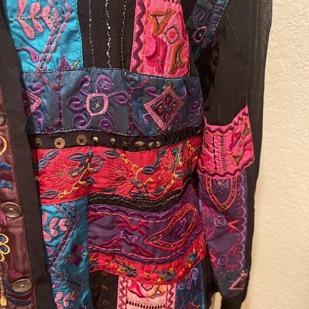 Chico’s Patchwork Sequin Jacket Shirt - image 5